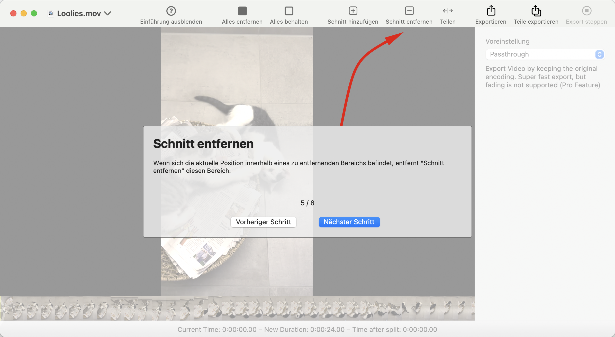 Remove Cut Operation
